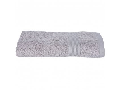 Bavlněný ručník s dekorativním taupe bordyura, stylový koupelnový textil