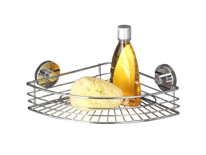 Rohová police na koupelnu BARI, Vacuum-Loc - chromová ocel, WENKO