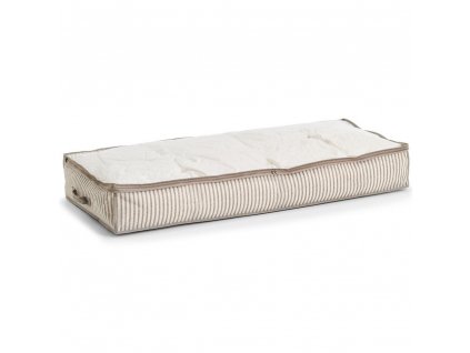 Underbed Storage Bag "Stripes", non-woven, beige