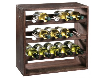 Stojan na víno, police s policemi pro 15 lahví s možností vytvoření velkého modulu