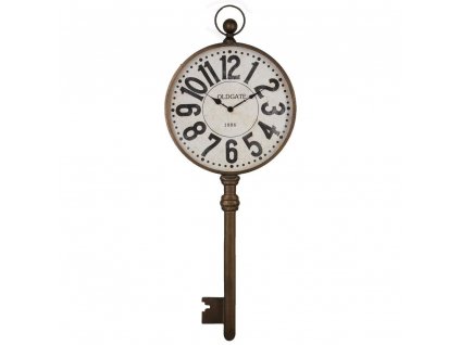 Kovové nástěnné hodiny KEY, Design nástěnné hodiny, 40 x 100 cm