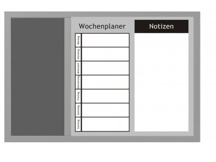 Magnetická poznámková tabule WOCHENPLANER, 3 v 1, 60x40 cm, ZELLER