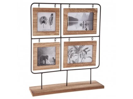 Dřevěný rámeček na 4 fotky 42 x 36 cm