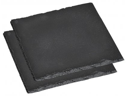 Dezertní talíře 2 kusy, dekorativní desky z kamene v černé barvě