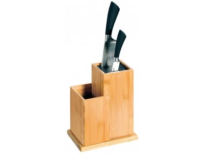 Kuchyňský blok pro nože z bambusu, 18,5x12,7x 24 cm