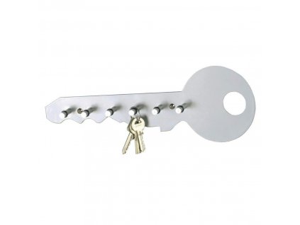 Stříbrný věšák pro zavěšení klíčů z hliníku, 35x12x4 cm, ZELLER