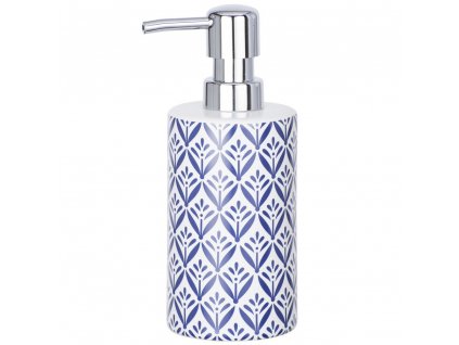Keramický dávkovač na tekuté mýdlo s dekorativním vzorem, 8,5x18x8,5 cm, 360 ml, WENKO
