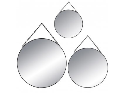Sada tří závěsných zrcadel různých velikostí - Atmosphera Créateur d'intérieur