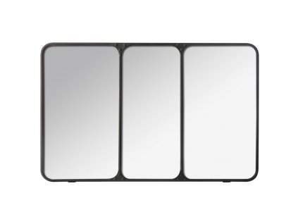 Zrcadlo v kovovém rámu, černé, 45 x 70,5 cm, Atmosphera