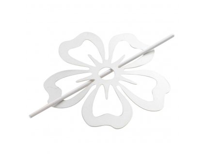 Bílá Květina Opona klip, 1 kus