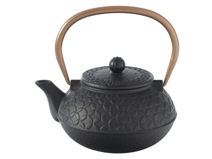 Čajová konvice BLACK FLOWER, litinová konvice, 1 l