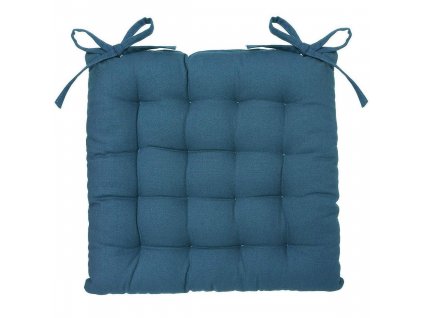 Modrý polštář na židli s bavlny, 38x38 cm