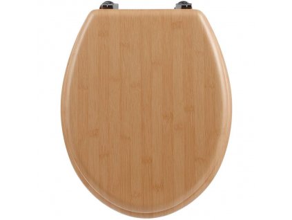Toaletní sedátko z MDF s bambusovým vzorem, 45x37x5,5 cm