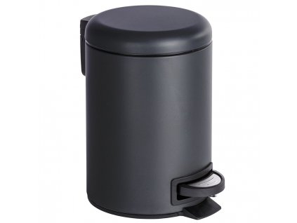 Koupelnový koš na odpadky v černé barvě LEMAN MATT 3 l, 25 x 23 cm, WENKO