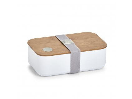 Obědová krabička s přihrádkou, 19 x 12 x 7 cm, bílá, ZELLER