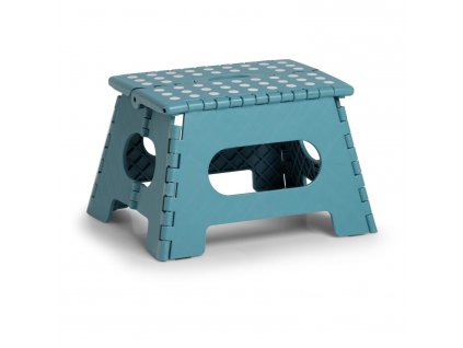 Protiskluzová skládací stolička, modrozelená, 35 x 28 x 22 cm, ZELLER