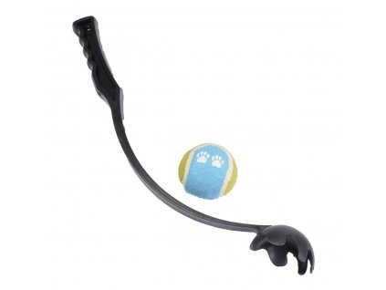 Aportovač míčků pro psy + míček, 48 cm, černý