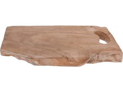 Dekorativní podnos z teakového dřeva 42x26x3 cm, řezací Dreadwalk, 2v1