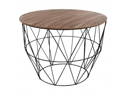 Odkládací stolek s dřevěným víkem, 56 x 40,5 cm