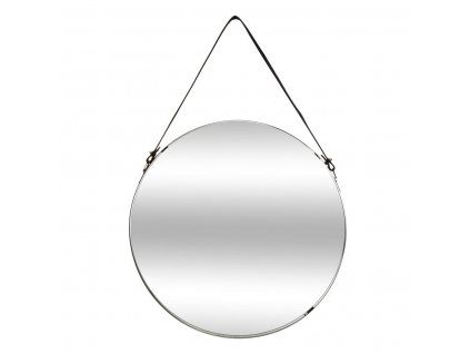 Kulaté zrcadlo, dekorativní zrcadlo na šňůrce, O 38 cm, černé