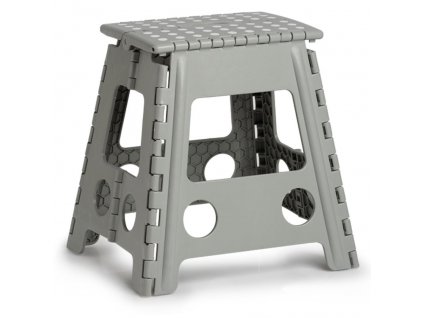 Protiskluzová skládací stolička, šedá, 38,5 x 31,5 x 39 cm, ZELLER