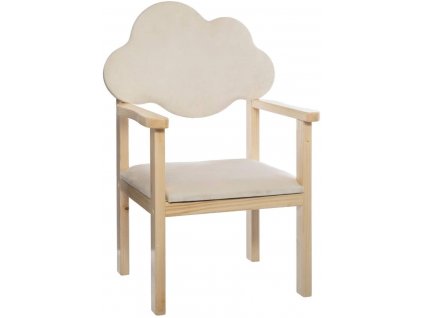 Dětská židle ve tvaru mraku, bílá barva