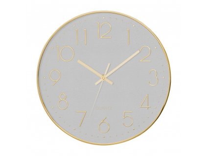 Nástěnné hodiny do dětského pokoje s tichým mechanismem, šedé, 30 cm O