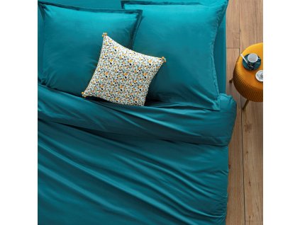 Povlečení na přikrývku, 140 x 200 cm, bavlna, barva morská