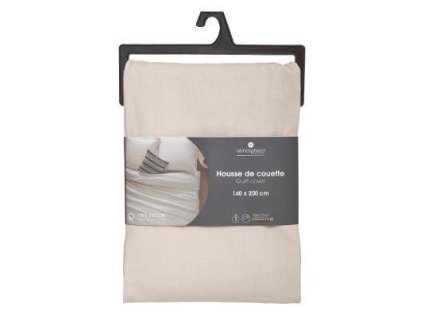Povlečení na přikrývku, 140 x 200 cm, bavlna, béžové