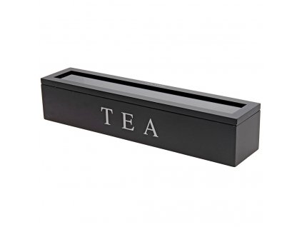 Krabička na čaj se 6 přihrádkami, černá