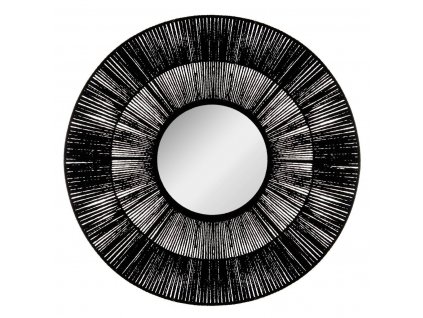 Zrcadlo ETHNIC, O 76 cm, černé