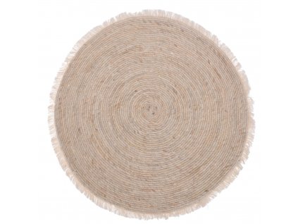 Kulatý koberec do obývacího pokoje, O 80 cm, vyrobený z kukuřičných listů