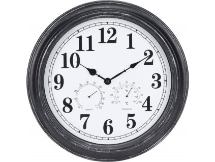 Nástěnné hodiny LOFT, černé, 40 cm