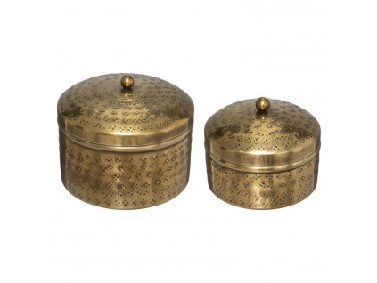 Šperkovnice OASIS, 2 kusy, kov, zlato
