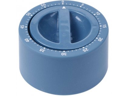 Modrý minutník s gumovým povrchem, 7x4 cm
