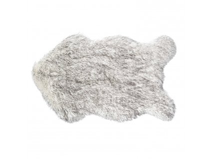 Koberec, šedo-bílá barva, 60 x 90 cm
