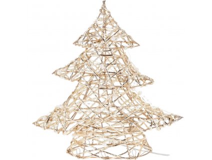 Stromeček 20 LED, vánoční dekorace, 30 cm, zlatý