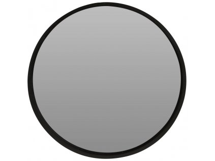 Černé kulaté zrcadlo MINIMAL, 50 cm