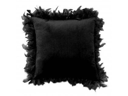 Dekorační polštář MARLINA, 40 x 40 cm, černý