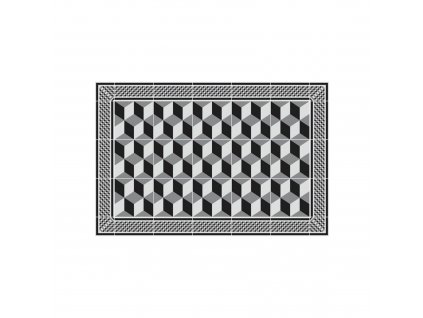 Vinylový koberec MOSAIQ, černý, 50 x 75 cm