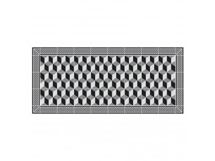Vinylový koberec MOSAIQ, 50 x 112 cm, černý
