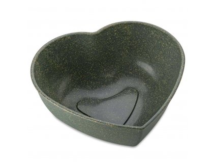 Kuchyňská miska ve tvaru srdce HERZ, organic nature, tmavě zelená