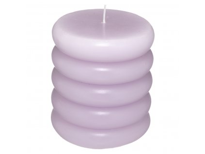 Dekorativní svíčka VIBES, bez vůně, O 9,5 cm, fialová