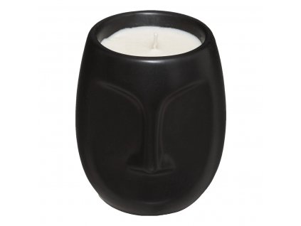Dekorativní vonná svíčka MAYA FACE, 80 g, černá