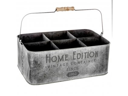 Kovový květináč HOME EDITION ve vintage stylu, 36,5 x 23,3 x 13,9 cm