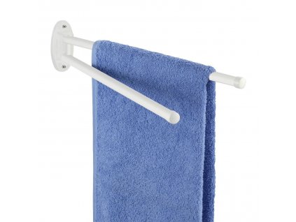 Bílý BASIC věšák na ručníky, 2 ramena, WENKO