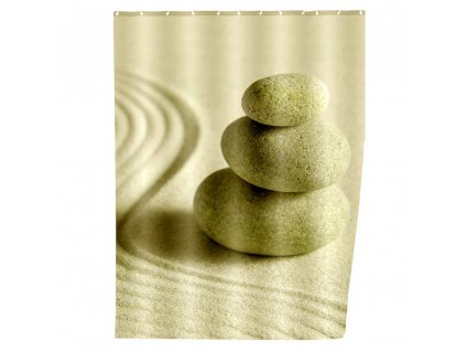 Sprchový závěs, textilní, Sand and Stone, 180x200 cm, WENKO