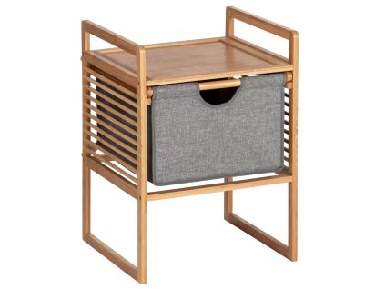 Odkládací stolek BAHARI, bambus, s úložným boxem, čtvercový, Wenko
