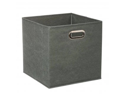 Úložný box, šedý, textilní, 31 x 31 cm