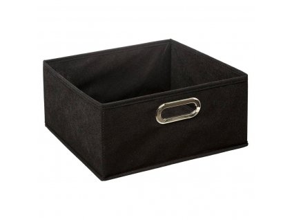 Úložný box, textilní, černý, 31 x 15 cm, ideální na oblečení